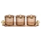thumbnail image 5 of Juego De Botes Para Condimentos Simples Y Elegantes De 3 Piezas Con Tapa De Cuchara Y Base Marrón, 5 of 5