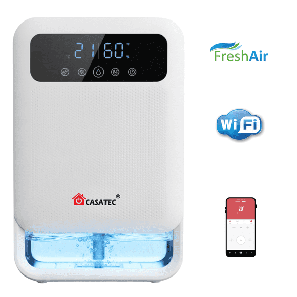Deshumidificador SmartDry Pro Wifi con Ionizador de aire 3.8 Lts | Casatec