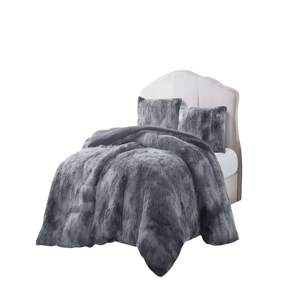 Cobertores De Peludos Con Chiporro King 250x270cm Color Gris C