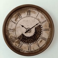 Genérico - Reloj De Pared 77.8X23X77.8 Cm, Elemental, Café