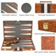 thumbnail image 5 of Set de viaje de cuero marrón Vovotuzzi 15 para juego de backgammon, 5 of 8