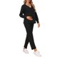 thumbnail image 4 of INSPIRE CHIC Conjunto de Maternidad para Estar en Casa de Manga Larga, Conjunto de Sudadera y Pantalones para Uso Casual Cómodo XL Negro, 4 of 7