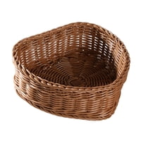 Magideal - Cesta De Corazón De Ratán De Imitación, Cesta De Verduras De Frutas Cesta De Bocadillos Tejidos Multipropósito Para Mesa De Comedor Inauguración De La S