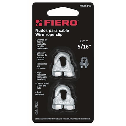 Grapa Para Cable Galvanizada 5/16"" 2 Un. - Fiero