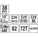 thumbnail image 5 of Juego De Dados 1/4 38 Piezas Yato Yt-14471 Maleta, 5 of 5