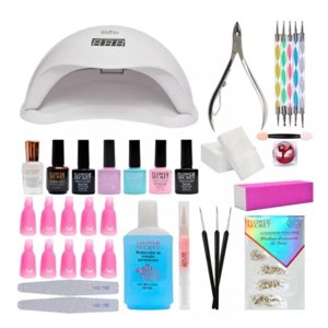 Citohome - Kit De Esmaltes Permanentes Completo + Lampara 48 Watts
