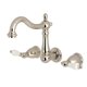thumbnail image 1 of Grifo de baño Kingston Brass KS1256PL de montaje en pared de 8 pulgadas, 1 of 3
