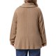 thumbnail image 3 of Agnes Orinda Conjuntos de Halloween Top de Punto de Cuello Alto con Botones de Manga Larga y Abertura Lateral para Mujer de Talla Grande 2X Camel, 3 of 6
