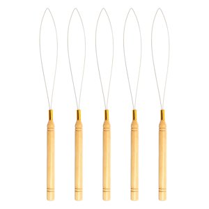 Ioensy - Mango De Madera Enhebrador Loop Turner Hook 1 Juego De Accesorios Reutilizable Beads Loader Set A