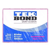 Notas Adhesivas Fluorescentes Rosado - 76X102Mm 90 Hojas - Tekbond