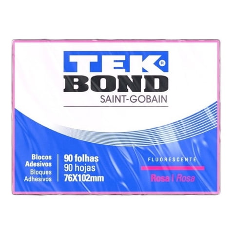 Notas Adhesivas Fluorescentes Rosado - 76X102Mm 90 Hojas - Tekbond