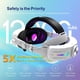 thumbnail image 5 of Correa para la cabeza con batería RGB Comfort 12000mAh para auriculares Meta Quest 3S - Mejora el tiempo de juego y la estabilidad-Blanco, 5 of 8