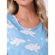 thumbnail image 5 of INSPIRE CHIC Camisón a Rayas Coloridas para Mujer Regreso a Clases Camiseta de Manga Corta Cuello Redondo Vestido Ligero Casual para Dormir M Nube Luna, 5 of 6