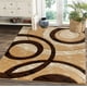 thumbnail image 1 of Alfombra GLORY RUGS moderna círculos marrones geometría 120 x 180 cm, 1 of 3