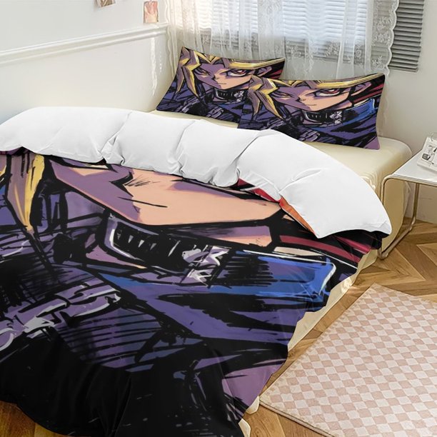 YuGiOh Anime Home Bed 3-piece Set Classic Japanese Anime Polyester Wash Student Dormitory Set