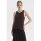 thumbnail image 1 of Polera Peto Mujer Básico Liso Rib Café, 1 of 4