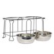 thumbnail image 2 of Soporte de comedero YML con cuencos dobles de acero inoxidable de 10 cm, 2 of 3