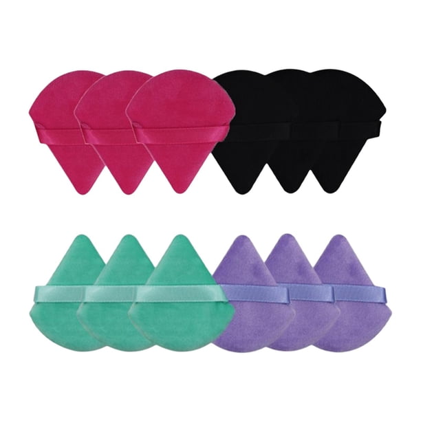 12 polvos triangulares, herramienta , esponja de maquillaje suave lavable para polvos sueltos, polvos minerales, productos en polvo seco, , D D