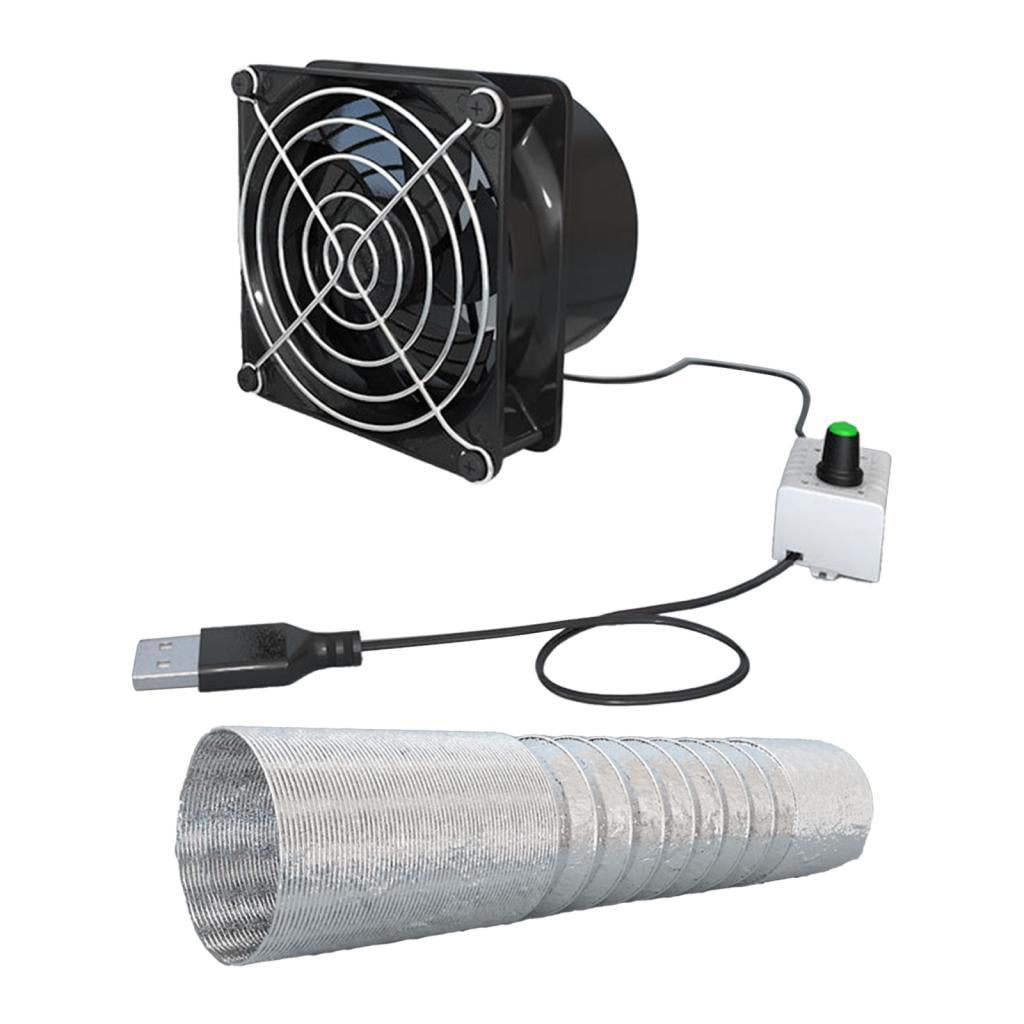 Magideal - Extractor De Aire Ventilador De Ventilación Para Acampar Energía Libre Ventilador De Tubo Portátil Para Montaje En Techo Y Pared Para Ventana Gar Tubo De Ventilador Único 3m