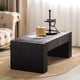 thumbnail image 1 of Modern Black Solid Wood Coffee Table, 49in Rectangular Coffee Table for Living Room, Farmhouse & Contemporary Decor, 1 of 3
