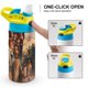 thumbnail image 4 of El Rey de Reyes Botella de Agua con Tapa Pop Top de Un Toque, Acero Inoxidable, a Prueba de Fugas, para Deportes, Botella Infantil azul 12 oz, 4 of 6