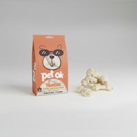Pet Ok - Huesito Blanco Para Perro Mediano Pack 12 Unidades
