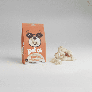 Pet Ok - Huesito Blanco Para Perro Mediano Pack 12 Unidades