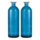 thumbnail image 1 of Set 2 Florero De Vidrio Tipo Botella Decorativo Moderno M azul, 1 of 9