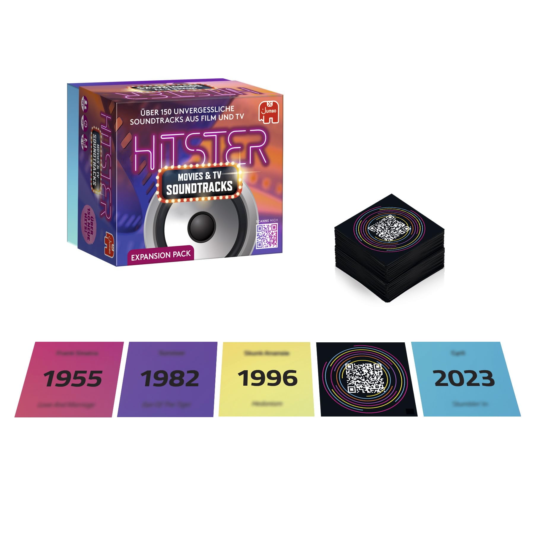 Juego de cartas para fiestas Hitster Expansión Alemana 154 cartas musicales - Expansión