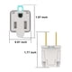 thumbnail image 2 of Adaptador de corriente Oviitech de 3 a 2 clavijas, 15 A, 125 V, paquete de 4, 2 of 5