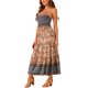 thumbnail image 4 of INSPIRE CHIC Vestido Maxi Floral Bohemio para Mujer sin Mangas con Cintura Fruncida y Tirantes Finos S Albaricoque, 4 of 5