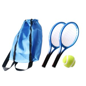Magideal - Accesorios Para Casa De Muñecas, Raqueta De Tenis Deportiva En Miniatura 1:12, Juego De Pelota Para Mini Casa De Muñecas, Adorno Para Tarta, Paisaje Azul