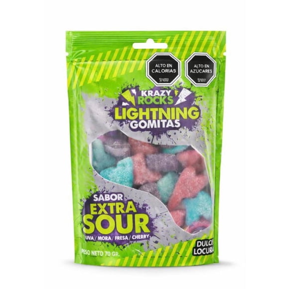 Gomitas Rayos Krazy Rocks, 70 g