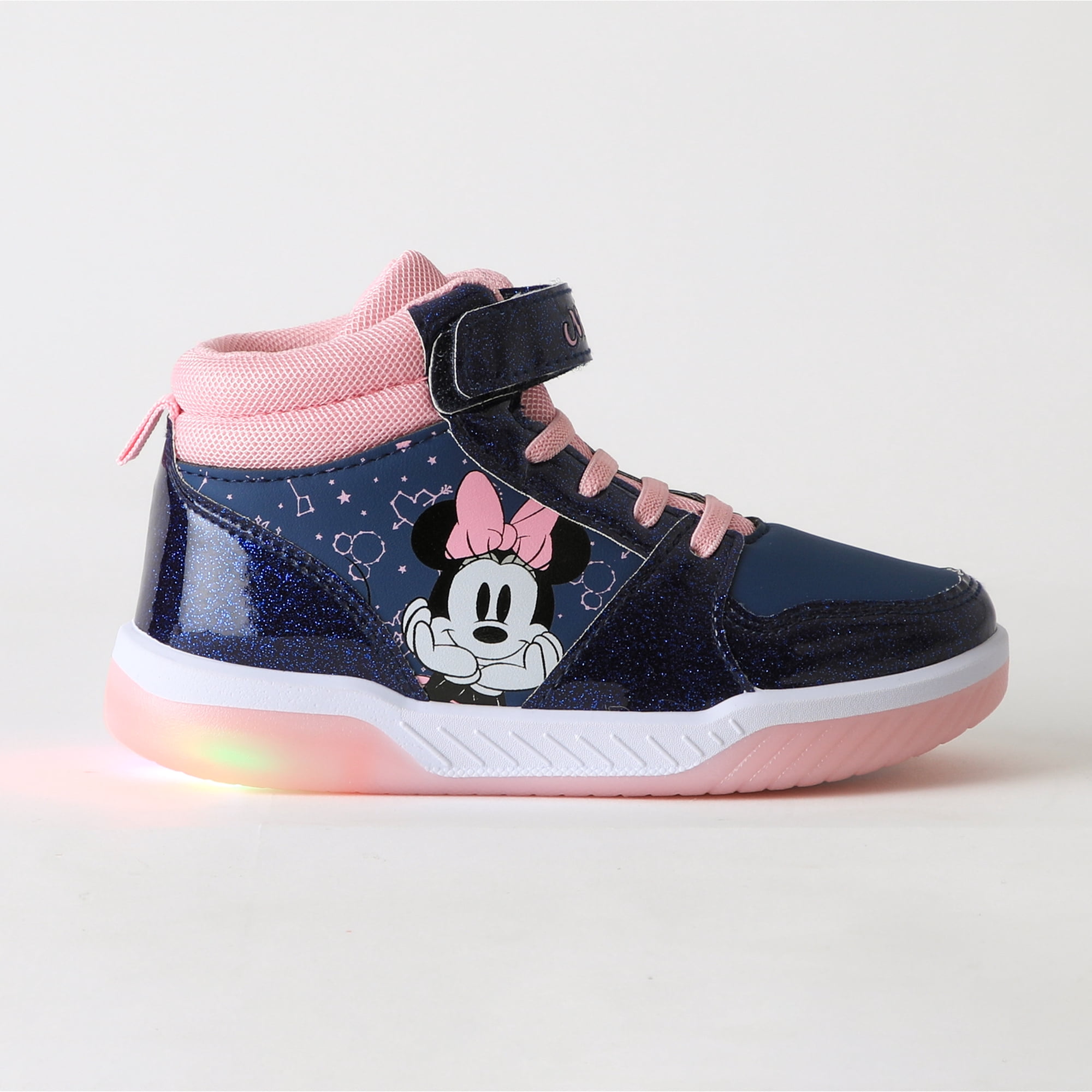 Zapatilla Caña Alta Niña Luces Azul Minnie Disney