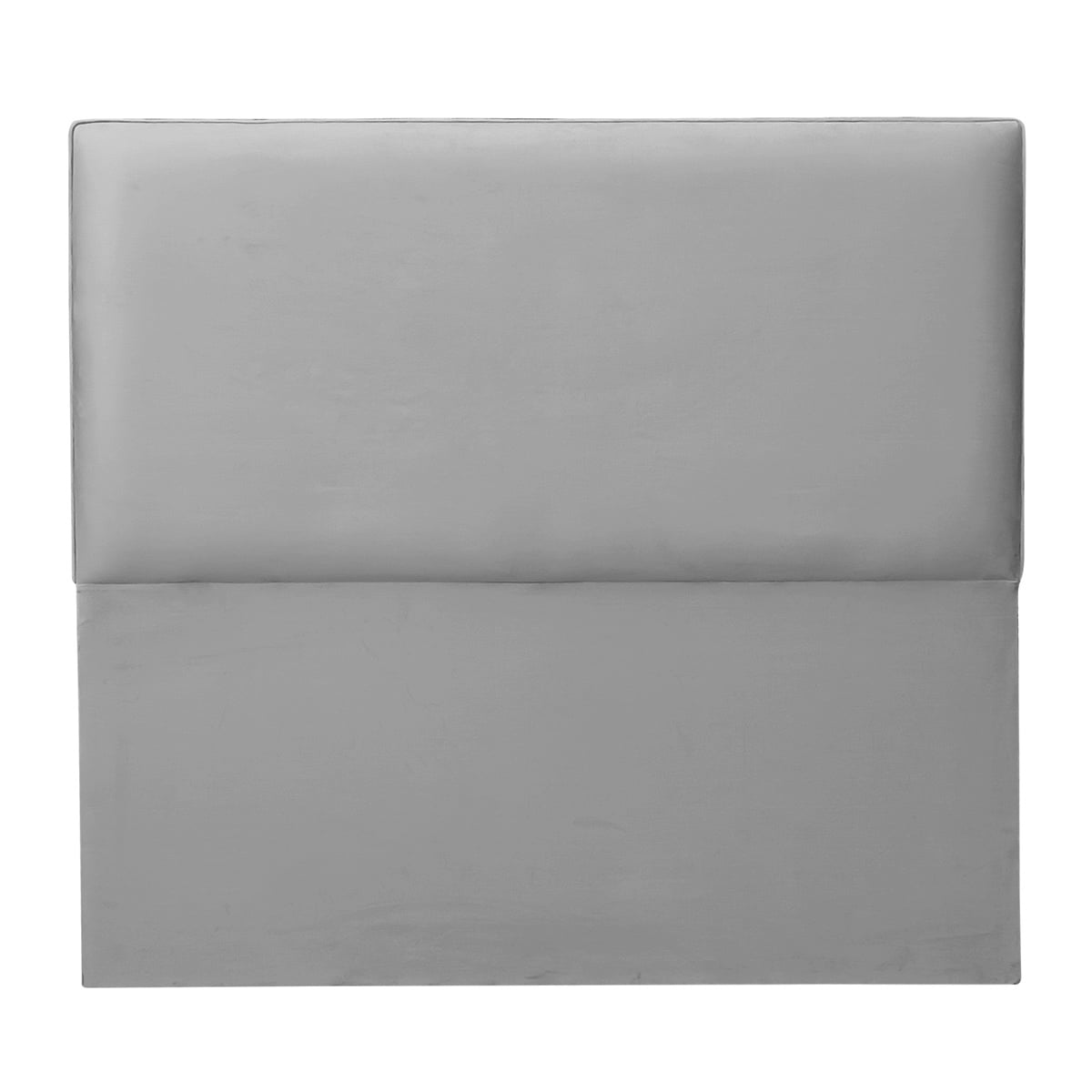 Espacio Hogar - Respaldo Flat 2 Plazas Felpa Gris Plata