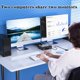 thumbnail image 2 of Conmutador KVM MLEEDA 8K USB 3.0 DisplayPort 2 monitores 2 ordenadores, 2 of 9