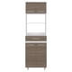 thumbnail image 4 of Mueble Microondas Alto 4 Puertas 1 Cajón 201x62x40,8 Cm Café Oscuro Y Blanco, 4 of 9