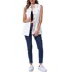 thumbnail image 2 of INSPIRE CHIC Chaleco de Mezclilla para Mujer sin Mangas con Botones de Largo Medio Casual Chaleco de Jean Blanco M, 2 of 6