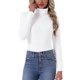 thumbnail image 2 of INSPIRE CHIC Camisetas de Cuello Alto para Mujer Camisetas de Manga Larga Cuello Simulado Camiseta Térmica Cálida de Otoño Invierno Capa Básica M Blanco, 2 of 6