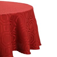 Sueño Blanco - Mantel Redondo Geom. Burdeo