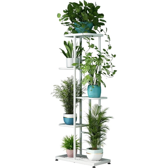 Soporte Para 6 Macetas Jardinera Estante Huerto Metálico