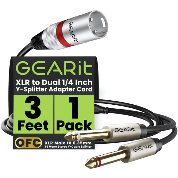 Cable GEARit XLR a Doble 1/4" Divisor en Y 1 m