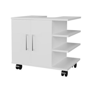 Fmfurniture - Mueble Baño Piso Lavamanos 2 Puertas Fm-009B - Blanco