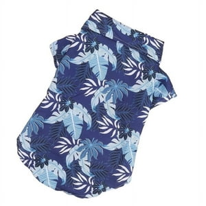 Winpet - Ropa Para Perros Y Gatos Guayabera Palm Blue L