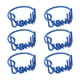 thumbnail image 1 of Juego De Anillos Para Servilletas Con Letras Bismillah * 6 Hebillas Para Servilletas Para Casa De Vacaciones, Boda, Azul, 1 of 5