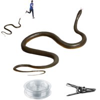 Genérico - Serpiente Falsa Para Bromas, Serpiente De Goma Con Cuerda Y Clip Para Halloween