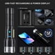thumbnail image 3 of Linterna recargable 200000 Luhombress 2 Pack Linterna LED súper brillante Linterna potente recargable por USB de alta Luhombres con 7 modos Zoomable Linterna impermeable más brillante Campi de emergen, 3 of 6