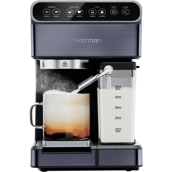 Cafetera Espresso 6 En 1 Con Vaporizador De 1 8 L Y 20 Bares Color Negro