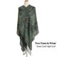 thumbnail image 2 of Pashmina Nonakgado Negra y Cian con Estampado Paisley, 2 of 4