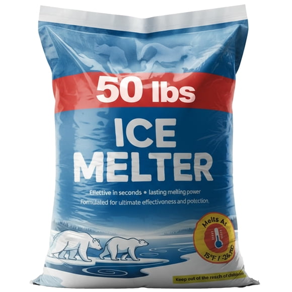 Mezcla trituradora de hielo Ice Melt Maple99 y sal de nieve, bolsa de 22,68 kg